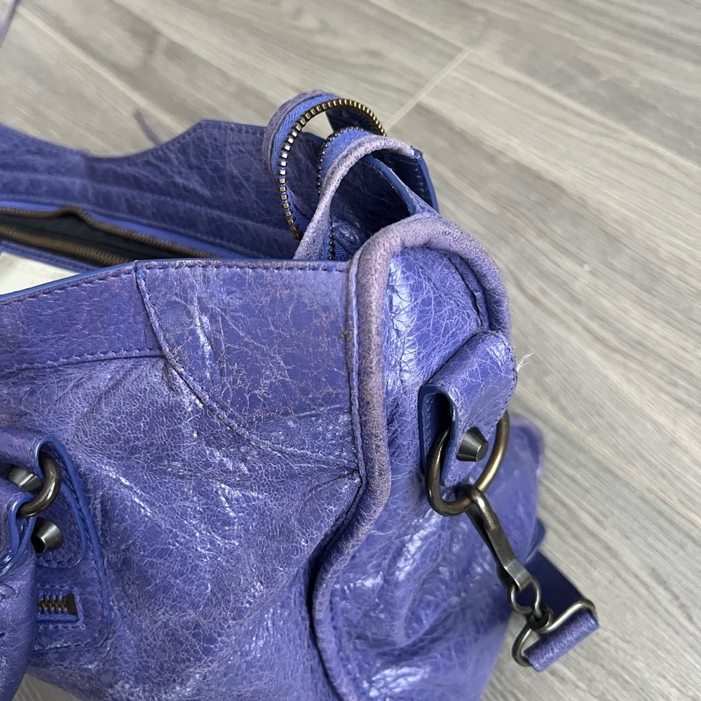 Balenciaga Purple Classic City Leather Satchel - Picture 4 of 5